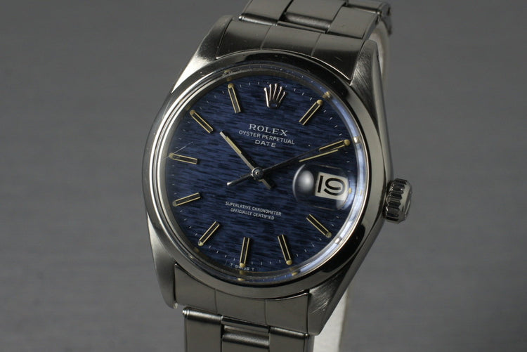 1970 Rolex Date 1500 with Blue Dial