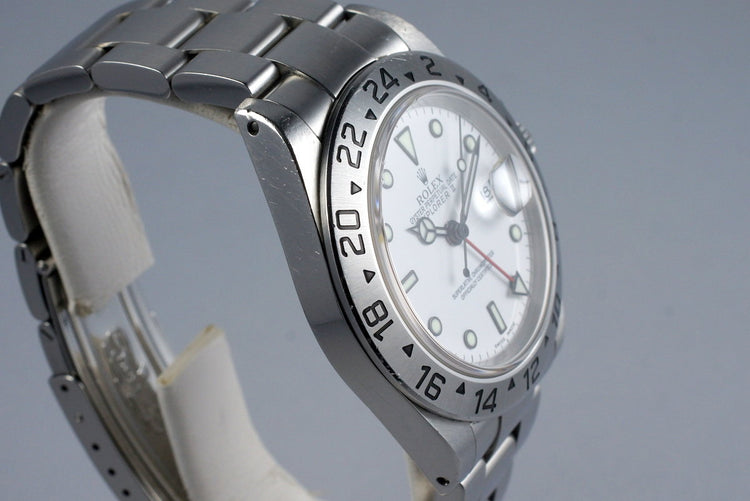 2001 Rolex Explorer II 16570 White Dial