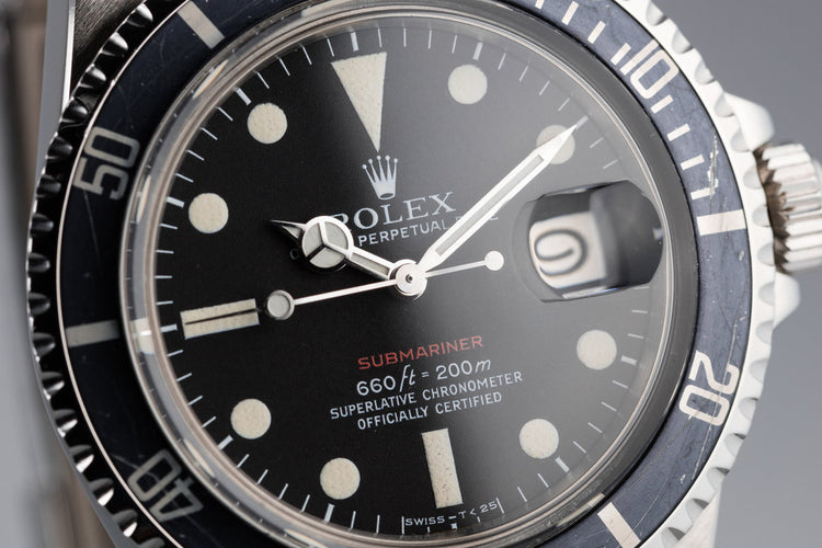 1971 Rolex Red Submariner 1680 with MK V Dial
