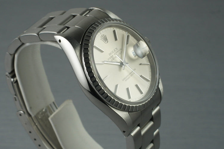 1991 Rolex DateJust 16220 Silver Dial