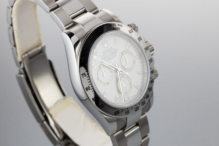 2009 Rolex Daytona 116520 White Dial with Box and Papers