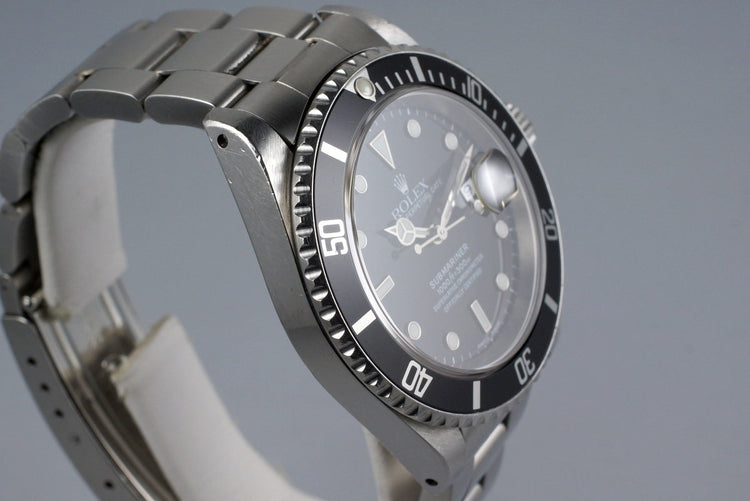 1999 Rolex Submariner 16610 with Box and Papers FULL SET