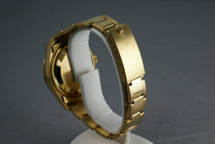Rolex 18K Date Ref: 15238 on gold rivet bracelet
