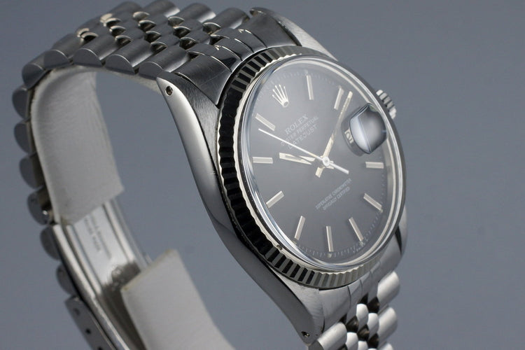 1969 Rolex DateJust 1603 Matte Black Dial
