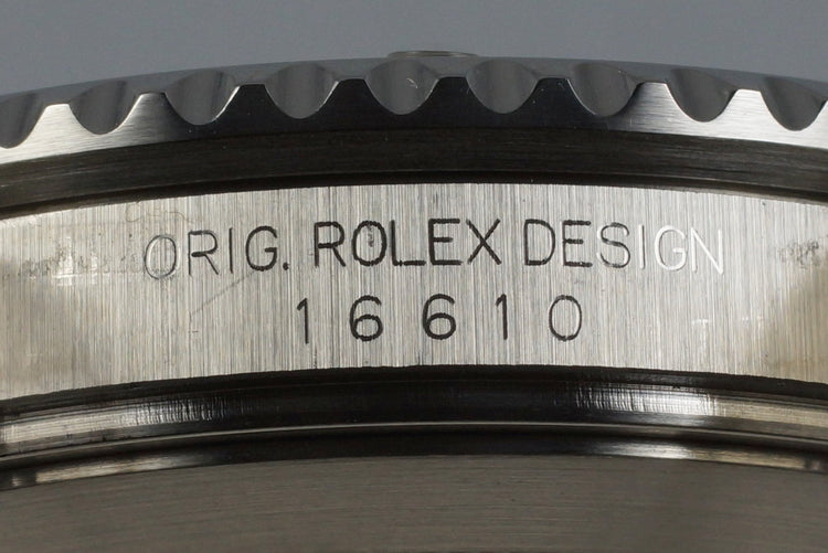 2002 Rolex Submariner 16610 with RCS Papers