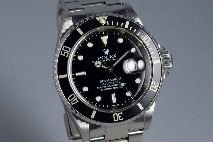 1999 Rolex Submariner 16610 with Box and Papers