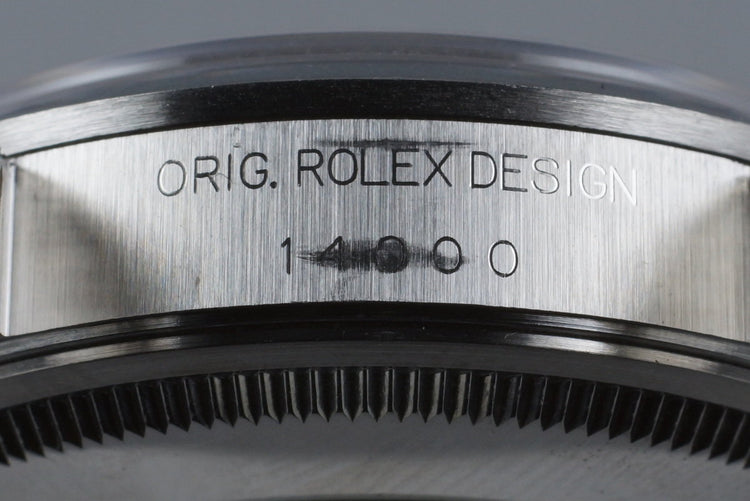 1999 Rolex Air King 14000 White Roman Dial with Box and Papers