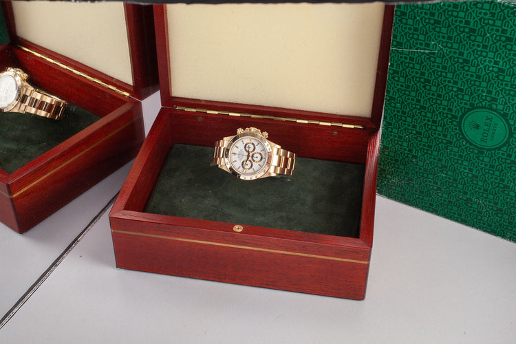 1995 Rolex 18K YG Daytona 16528 White Dial with Box