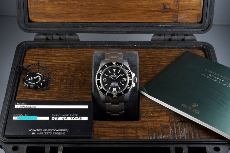 2013 Blaken Rolex Submariner ‘Explorer Dial’ with Blaken Box and Papers