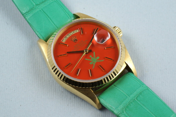 1987 YG Day-Date 18038 with Red Stella Oman Dial