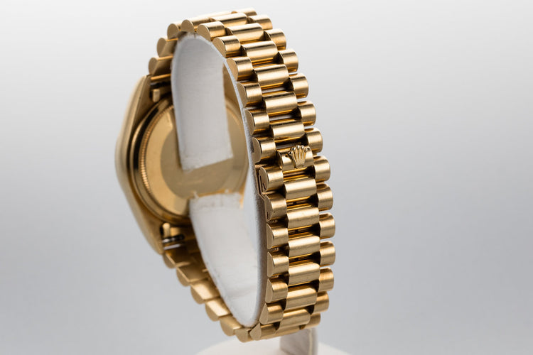 1986 Rolex 18K Day-Date 18038 Tapestry Dial