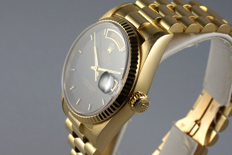 1988 YG Day-Date 18038 Burled Wood Dial
