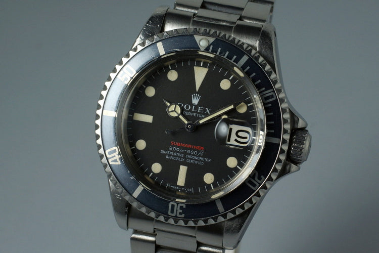 1969 Rolex Red Submariner 1680 Mark II Meters First Dial