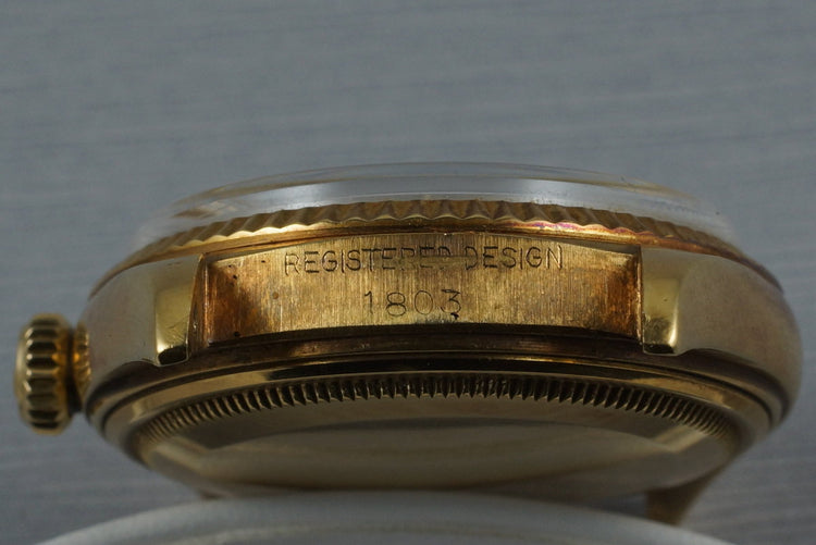 1962 Rolex YG Day-Date 1803 with Swiss Only Claw Dial