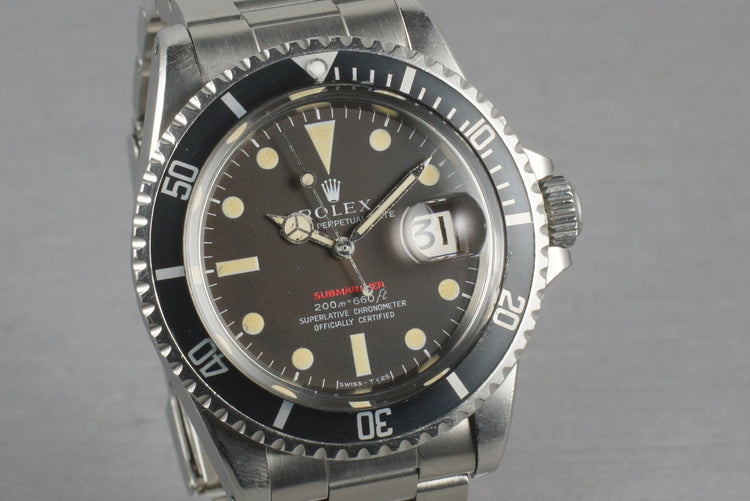 Rolex Red Submariner 1680 Meters First Mark 2 BROWN dial
