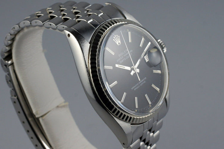 1970 Rolex DateJust 1601 Rare Matte Black Dial