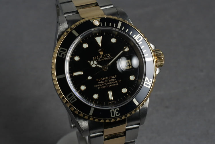 1997 Rolex Submariner 18K/SS Black Dial 16613