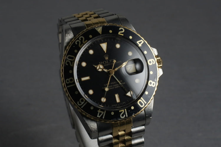 Rolex GMT Two Tone 16753 with Black Dial