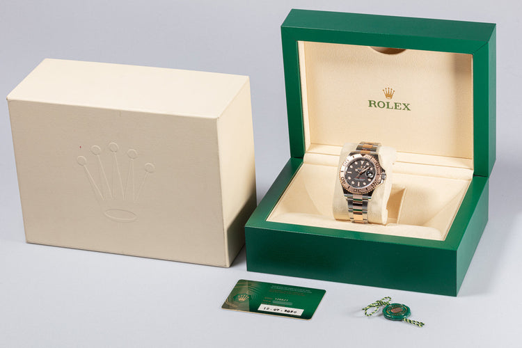 2020 Everose Rolesor Rolex Yacht Master 126621 Box & Card