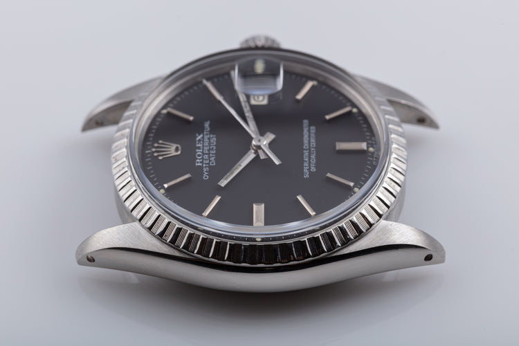 1978 Rolex 1603 Black Sigma Dial Datejust Jubilee Bracelet