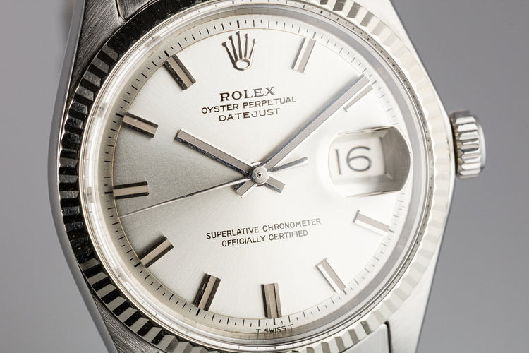 1970 Rolex DateJust 1601 with No Lume Wide Boy Dial