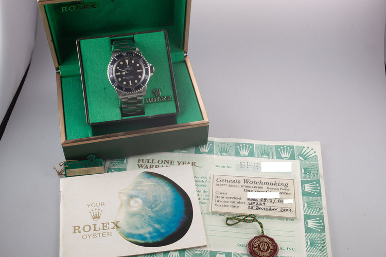1978 Rolex Submariner 5513 Mark 1 Maxi Dial with Box and Papers