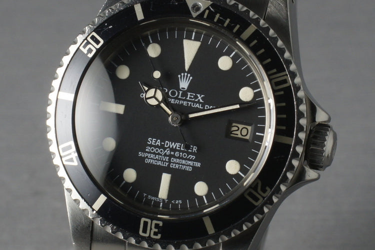 1978 Rolex Sea Dweller 1665 Rail Dial