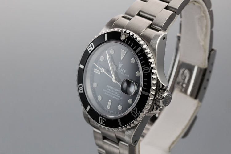 2000 Rolex Submariner 16610 with Box and Papers