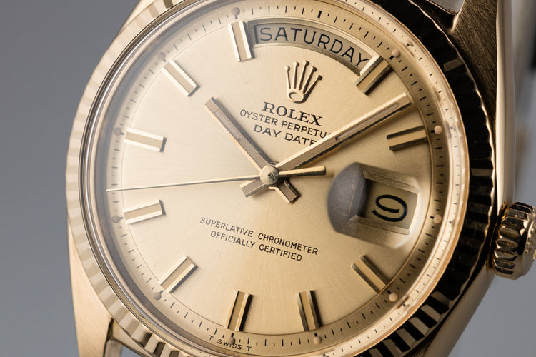 1970 Rolex 18K YG Day-Date 1803 "Wide Boy"