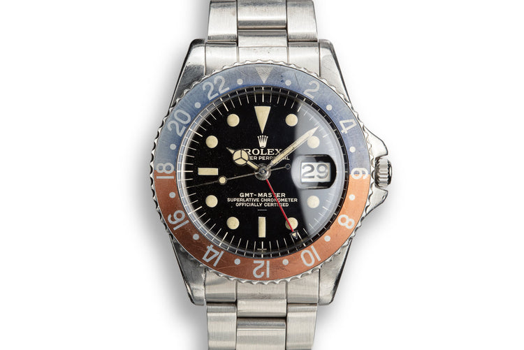1963 Rolex PCG GMT-Master 1675 Underline Gilt Dial