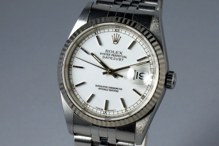 1995 Rolex DateJust 16234 White Dial