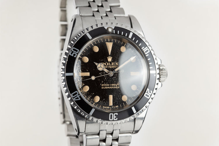 1966 Rolex Submariner 5513 with Gilt Bart Simpson Spider Dial