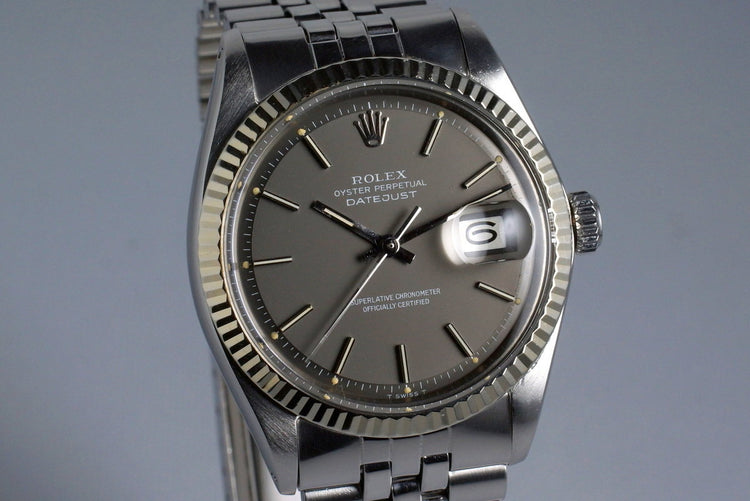 1972 Rolex DateJust 1601 Gray Dial with Box and Papers