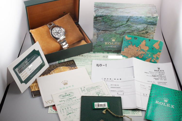 1999 Rolex Zenith Daytona 16520 White Dial with Box, Papers, and Service Papers