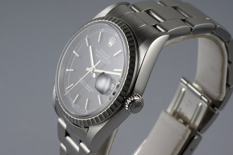 2001 Rolex DateJust 16220 Black Dial