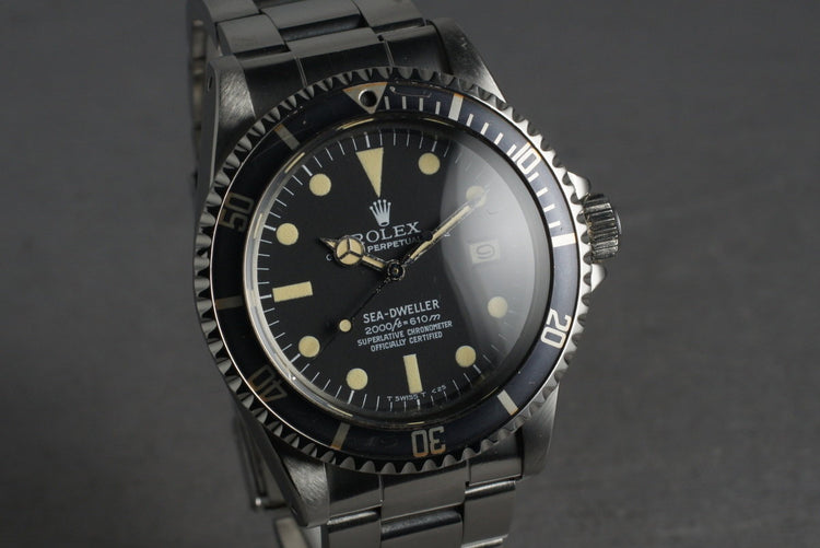 1978 Rolex Sea Dweller 1665 Rail Dial