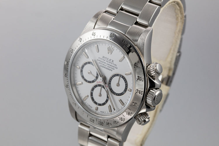 1991 Rolex Zenith Daytona 16520 White Dial with Inverted 6 Dial