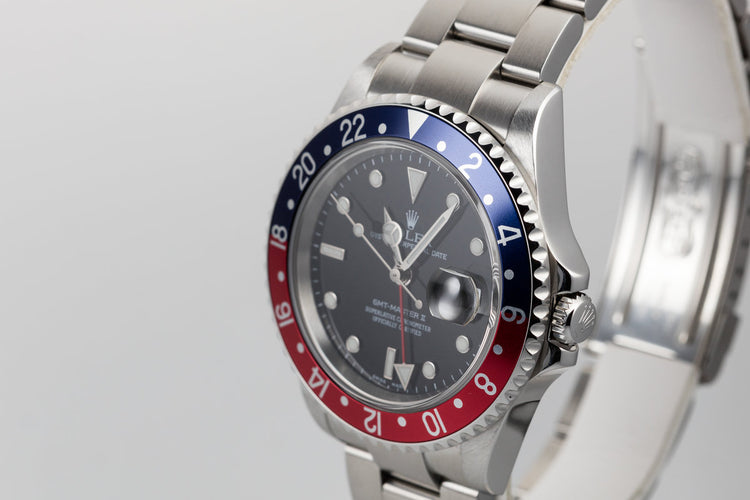 2005 Rolex GMT-Master II 16710 with "Pepsi" Bezel insert with Box and Papers