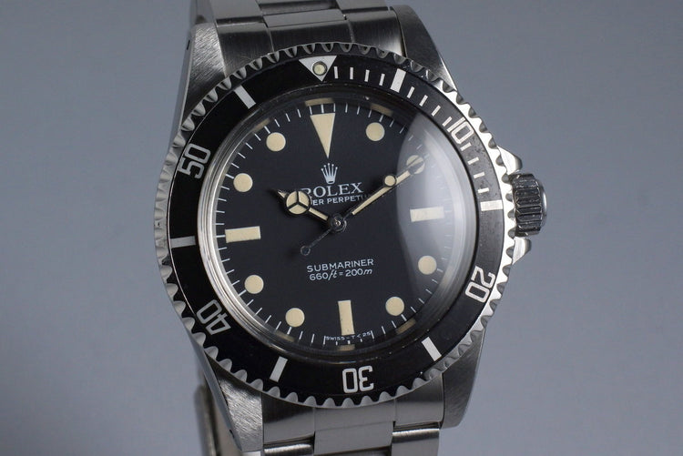1984 Rolex Submariner 5513 Mark V Maxi Dial with Box and Papers