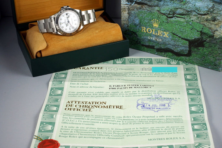 1999 Rolex Explorer II 16570 White Dial with Box and Papers
