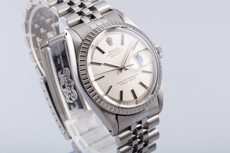 1976 Rolex Stainless Steel 1603 Datejust Silver Dial Creamy Lume Plots