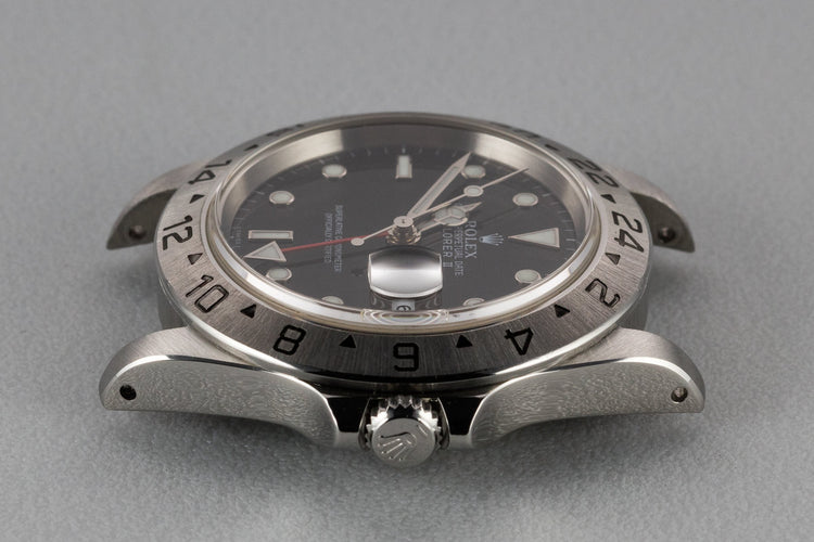 1999 Rolex Explorer II 16570 with "SWISS" Only Black Dial
