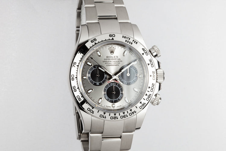 2018 Rolex 18K WG Daytona 116509 Silver Dial with Box and Papers