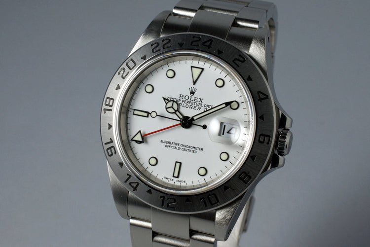 1999 Rolex Explorer II 16570 White Dial with Box and Papers