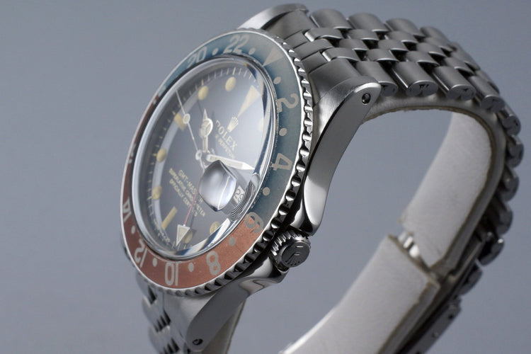 1964 Rolex GMT 1675 Glossy Gilt Dial with Box and Papers