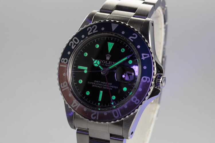 1961 Rolex GMT-Master 1675 with Gilt Chapter Ring Exclamation Dial and Arabic Date Disk