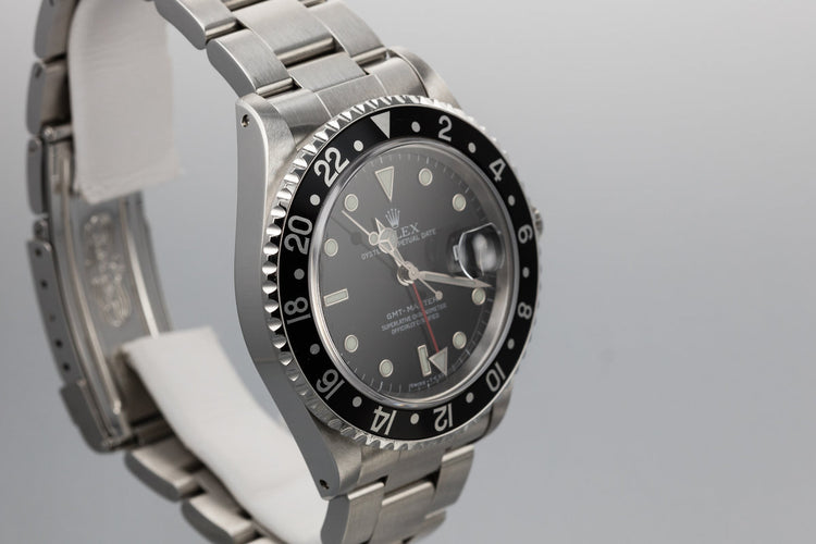 1998 Rolex GMT-Master 16700 Black Bezel with Service Papers