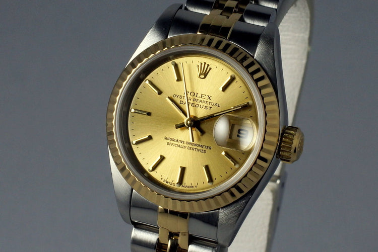 1999 Rolex Ladies Two Tone Datejust 79173 with Box and Papers