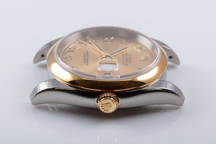 2011 New-Old Stock Rolex Two Tone Datejust 116203 Gold Roman Dial with Box & Papers