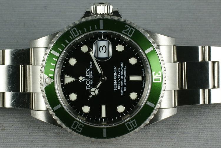 Rolex Green Submariner 16610 LV Mark 1 dial